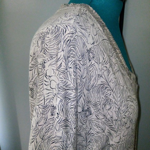 Alfani Oversized Tiger Print Loungewear Top Sz XL - Picture 8 of 11